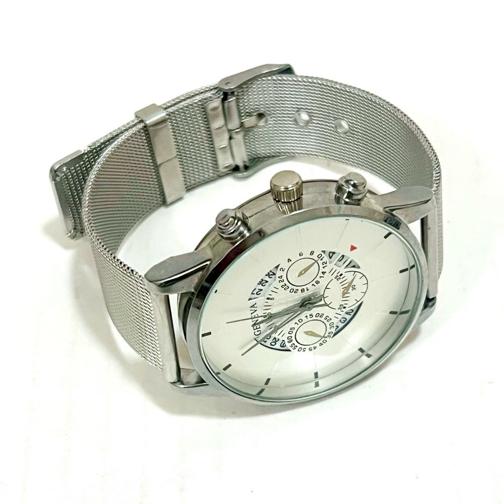 Gorgeous Multi Functional Geneva Watch Mesh Band